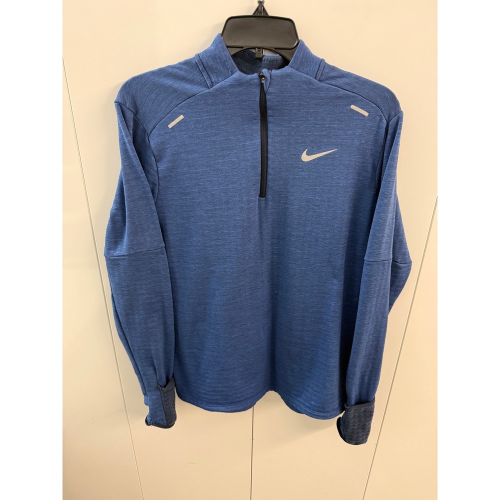 Nike Mens Dri-FIT Element Half Zip Running Top Blue Heather DD5662-451 Medium